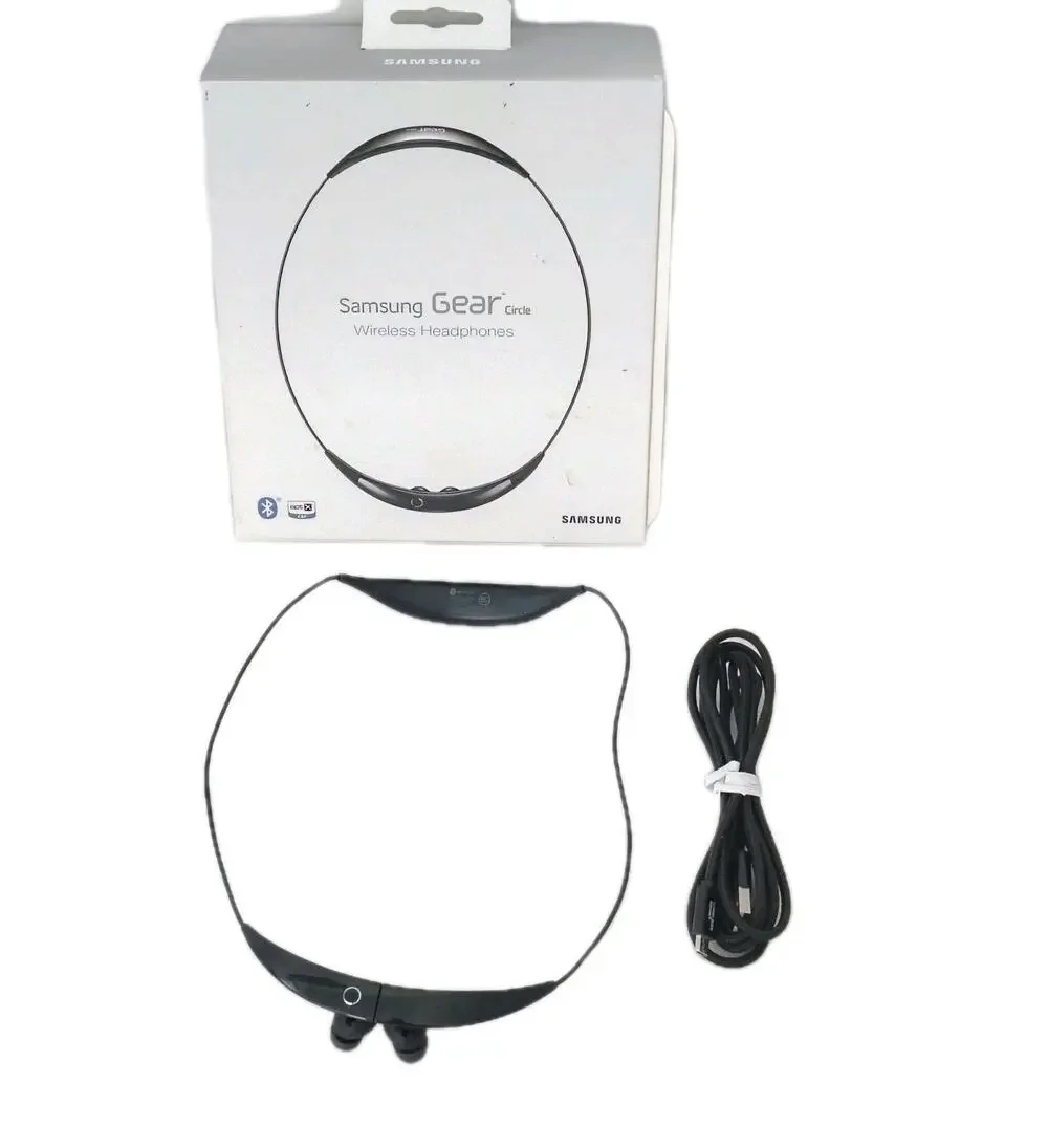Samsung Gear Circle Wireless Headphones Necklace Black Bluetooth SM-R130 Workout